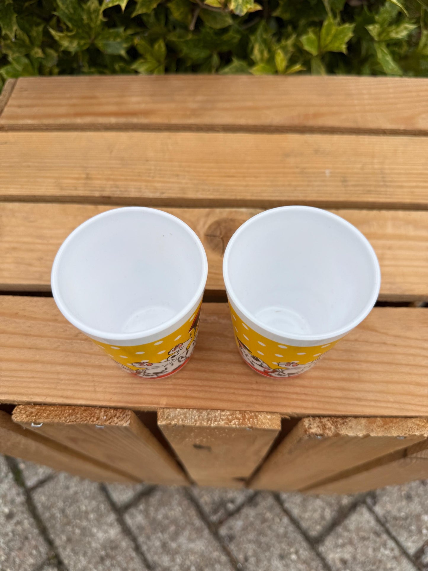 Vintage Disney 101 Dalmatians Opal Glass Cup Set, Collectible Cartoon Drinkware, Rare Opaque Glass Tumblers, 90s Disney Gift Idea