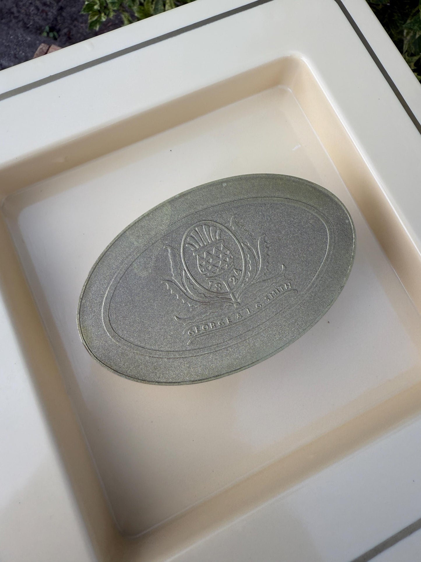 Vintage Glenlivet Ice Bucket, Whisky Barware, 1980s Cream Plastic Cooler with Medallion Logo, Scotch Advertising Collectible