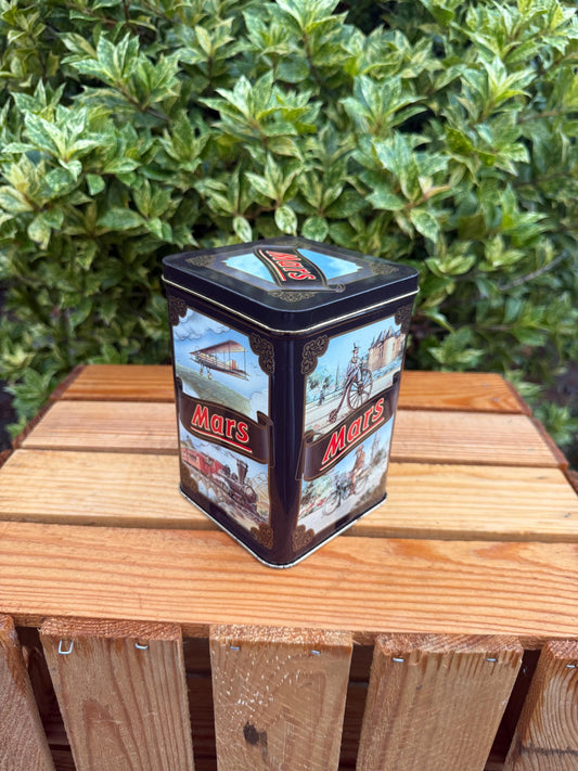 Vintage Mars Storage Tin, Collectible Chocolate Advertising Box, Retro Metal Container, Kitchen Decor, Gift Idea