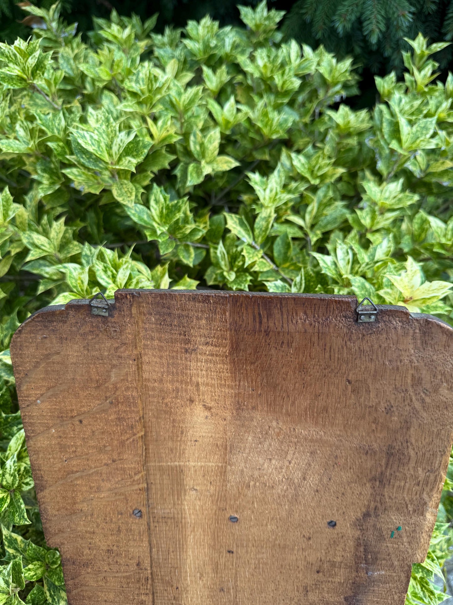 Vintage Wooden Wall Magazine Rack, Triple Compartment Lecture Holder, Amsterdamse School Style Newspaper Organizer, Dutch Design 1920s