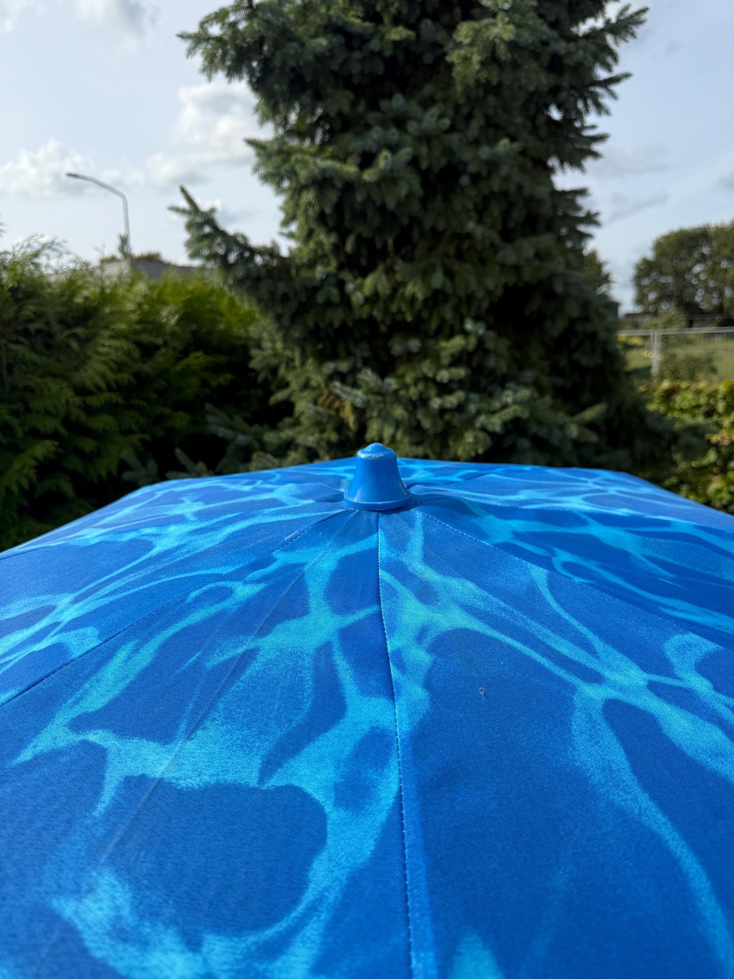 Vintage Nestlé Ice Cream Umbrella, Blue Advertising Parasol, Retro Patio Umbrella, Terrace Umbrella, Beach Umbrella 1990s