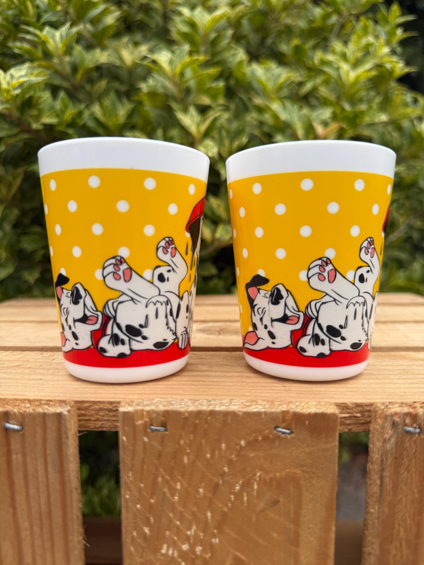 Vintage Disney 101 Dalmatians Opal Glass Cup Set, Collectible Cartoon Drinkware, Rare Opaque Glass Tumblers, 90s Disney Gift Idea