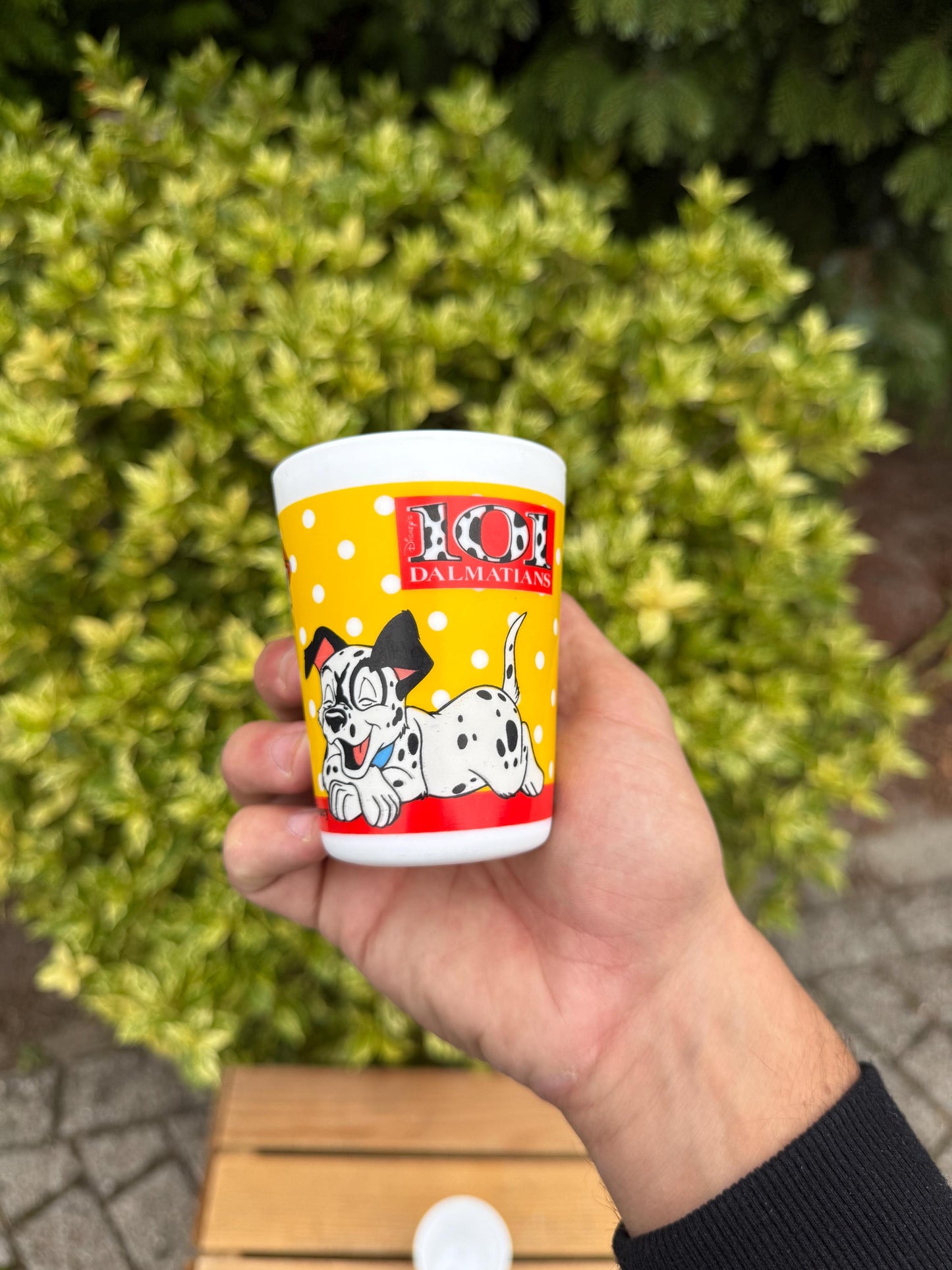 Vintage Disney 101 Dalmatians Opal Glass Cup Set, Collectible Cartoon Drinkware, Rare Opaque Glass Tumblers, 90s Disney Gift Idea