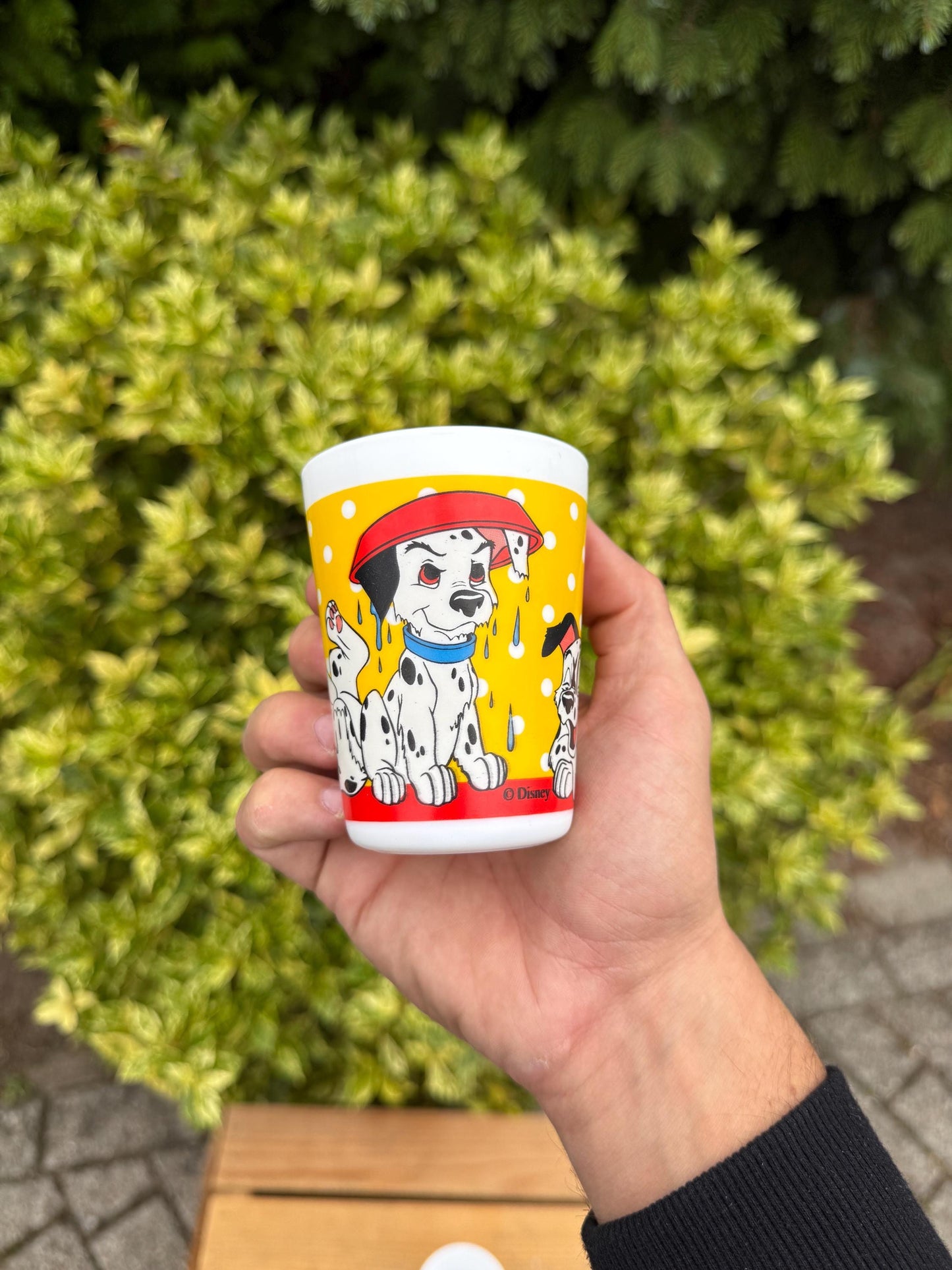 Vintage Disney 101 Dalmatians Opal Glass Cup Set, Collectible Cartoon Drinkware, Rare Opaque Glass Tumblers, 90s Disney Gift Idea