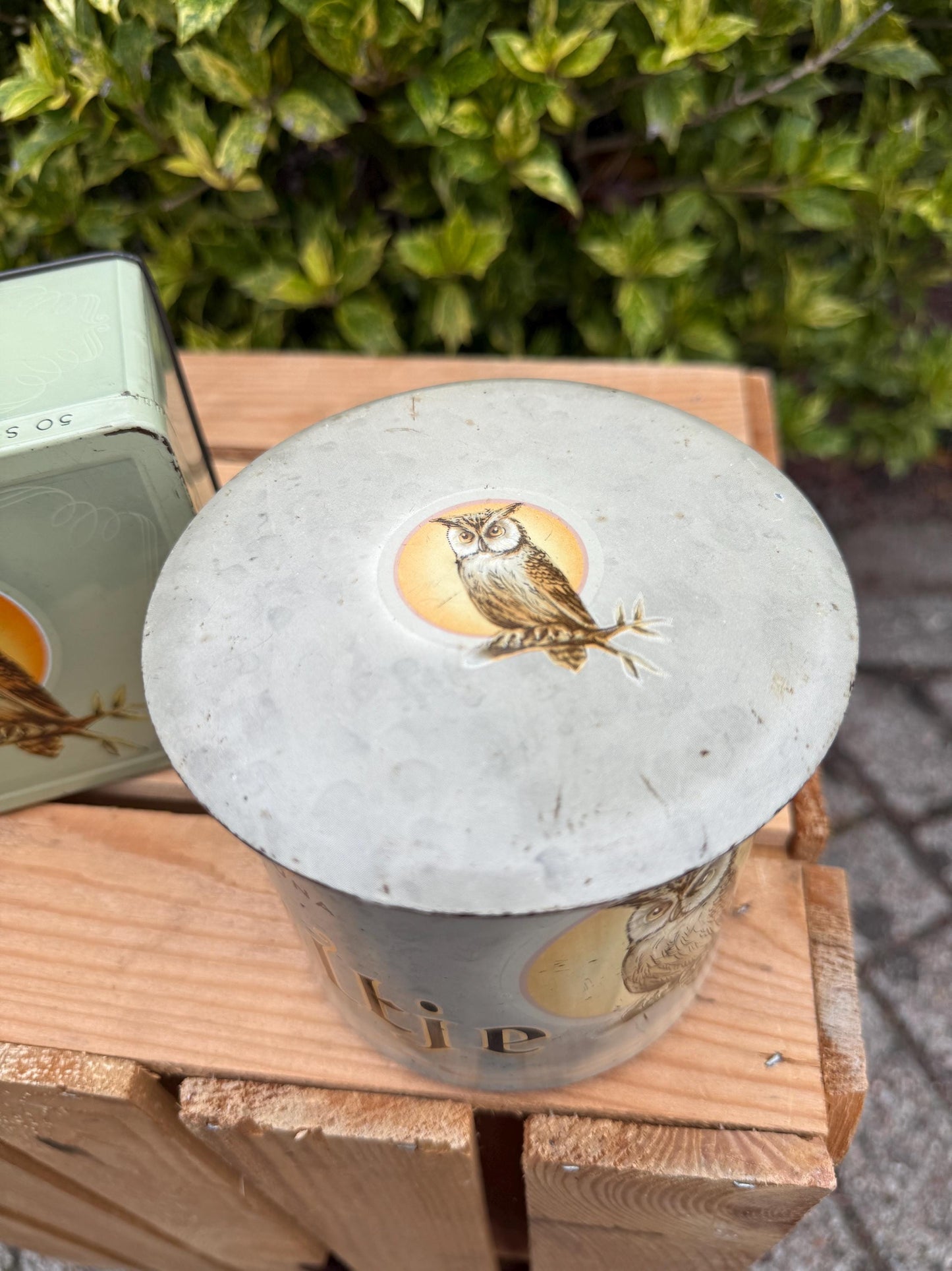 Vintage Uiltje Cigar Tins, Dutch Tobacco Storage Boxes, Metal Uiltje Cigars Containers, Collectible Owl Print Tins, Luna Vooraan Holland