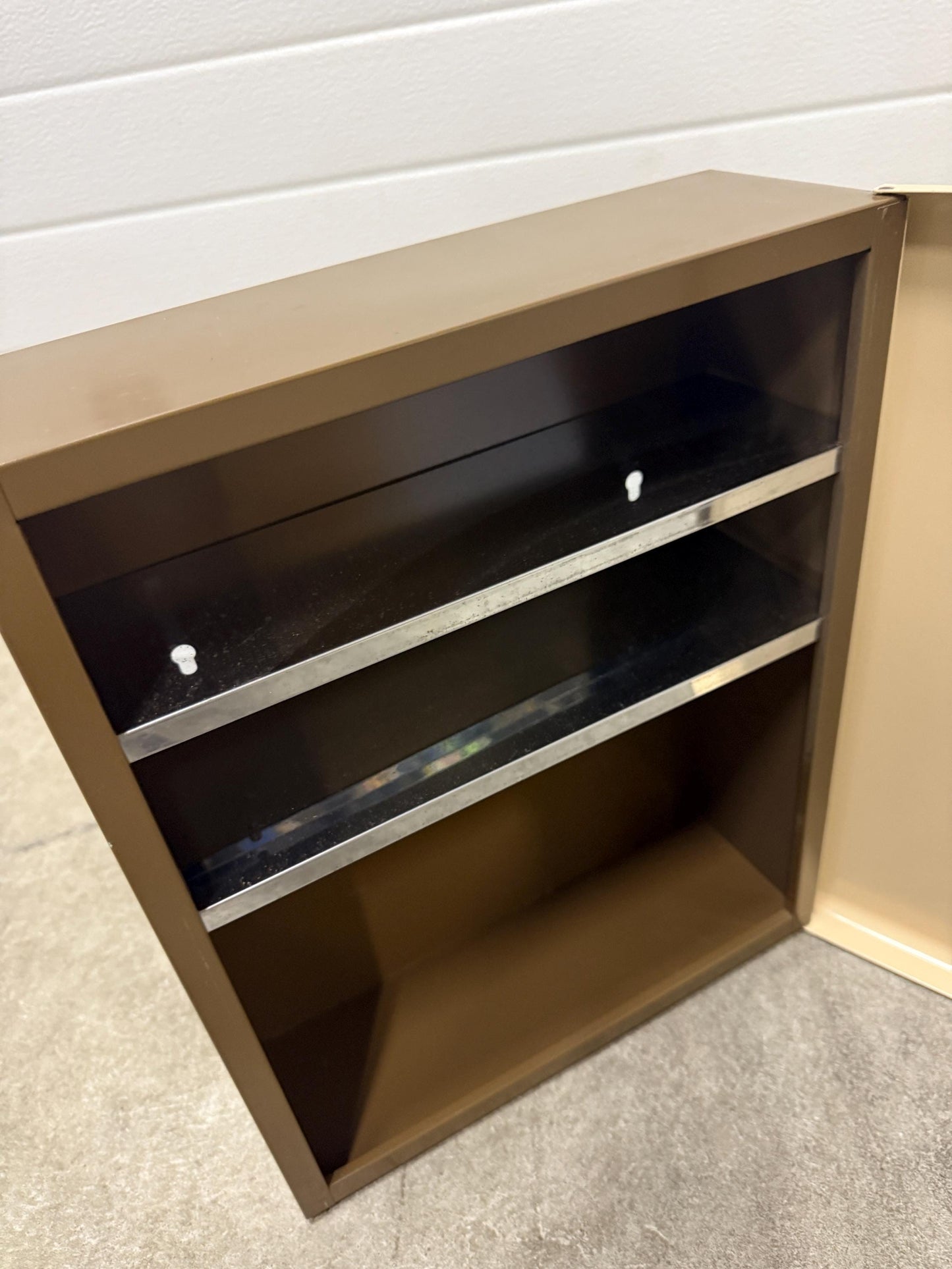 Vintage Beige Brown Brabantia Medicine Cabinet, Vintage Bathroom Cabinet, Medication First Aid Box, Metal Wall Cabinet, Seventies Bathroom