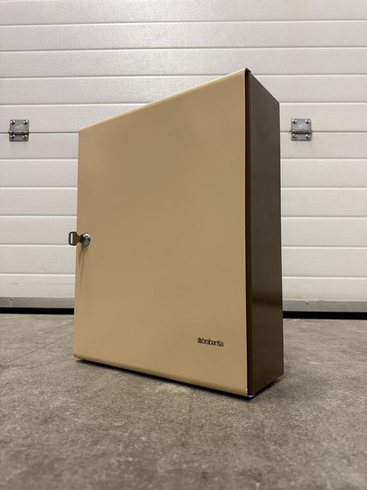 Vintage Beige Brown Brabantia Medicine Cabinet, Vintage Bathroom Cabinet, Medication First Aid Box, Metal Wall Cabinet, Seventies Bathroom