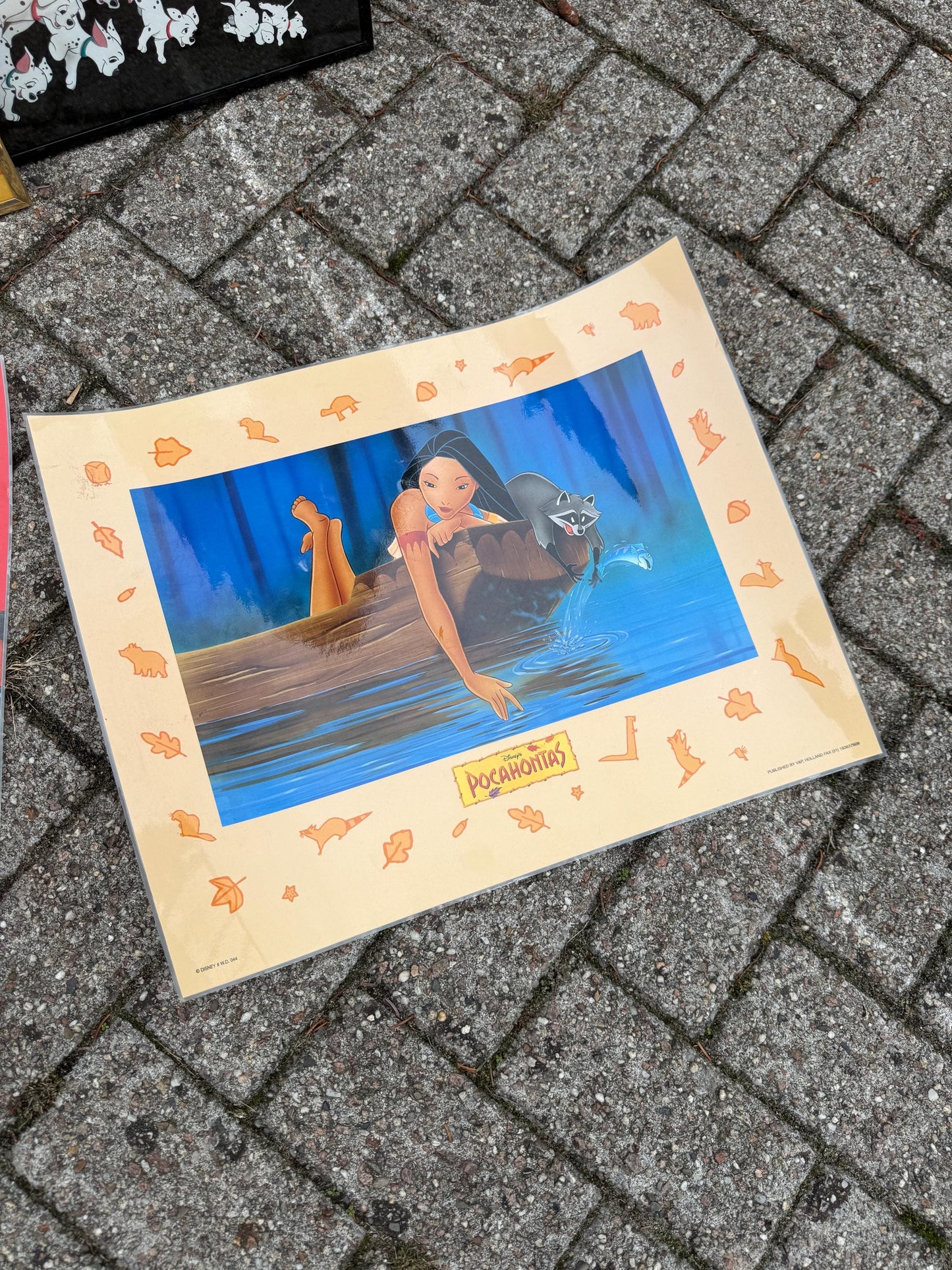 Vintage Disney Movie Poster 1990s  The Lion King, Aladdin, Pocahontas, Snow White, Goofy, 101 Dalmatians Collectible Wall Art Print