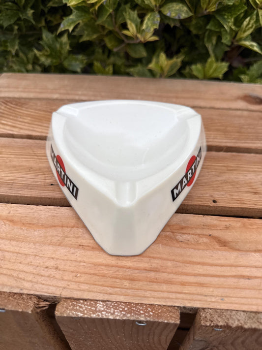Vintage Martini Ashtray, French Ceramic Bar Ashtray, Mid Century Advertising Decor, Martini Rossi Collectible, Made In France Bistro Style
