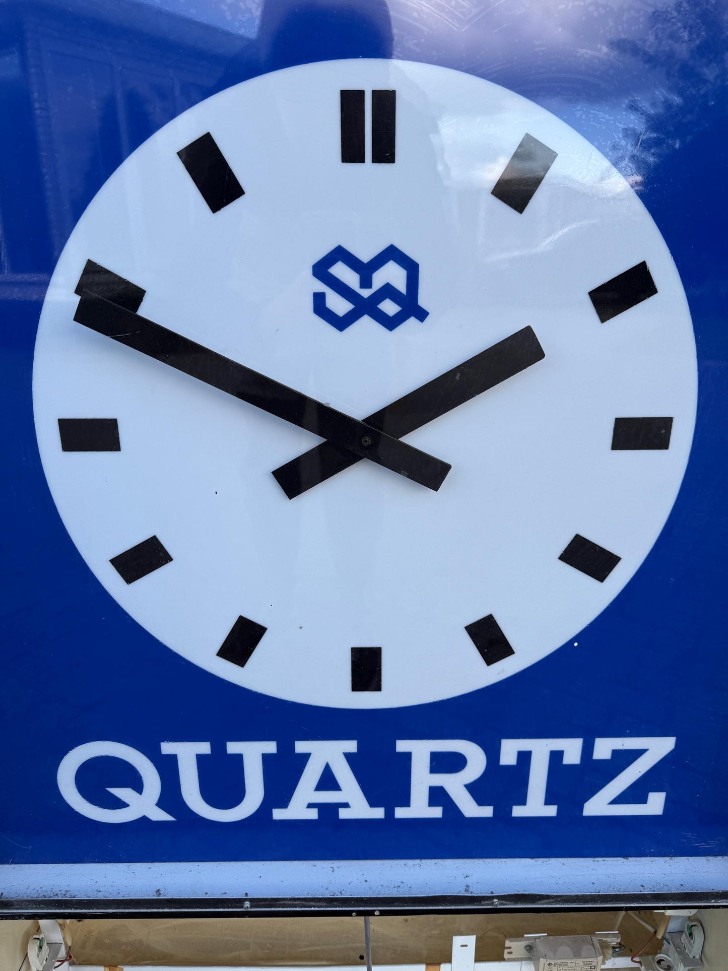 Rare Vintage Seiko Quartz Light Box Sign, Large Illuminated Store Advertising Sign, Outdoor Seiko Clock Display, 1970s Japan Electric Sign