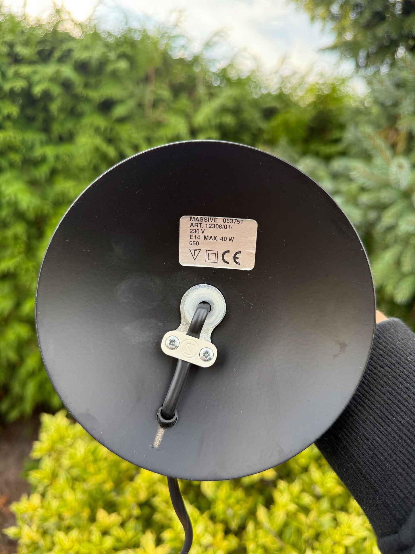 Vintage Massive Belgium Table Lamp, Postmodern Desk Light, Teak Wood Base, Frosted Glass Shade, 1980s Lighting Design