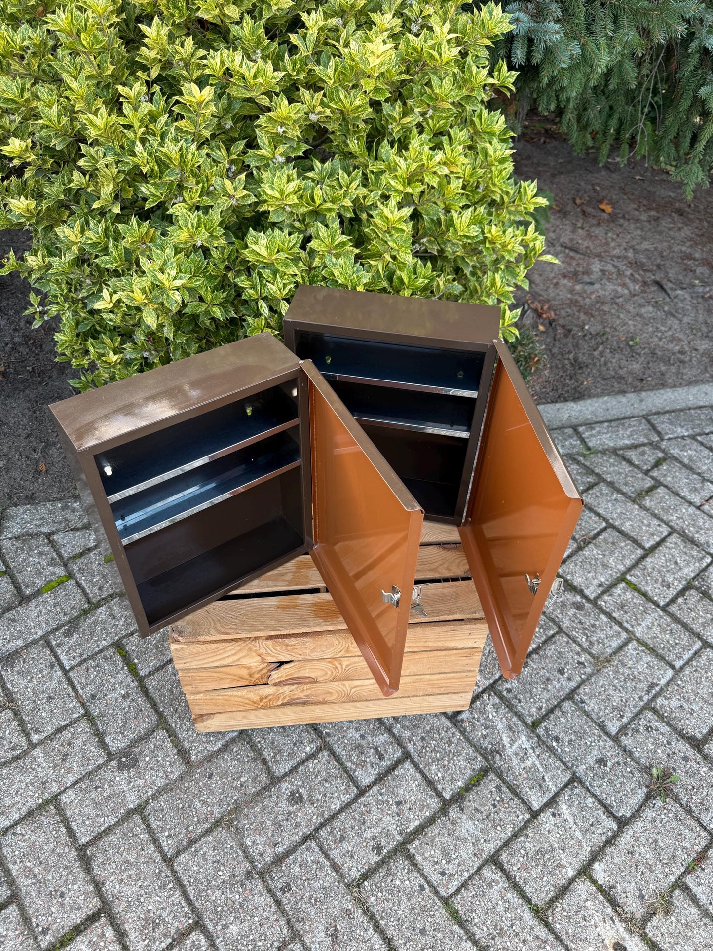 Vintage Brabantia Steel Medicine Cabinet, Lockable Metal Bathroom Cabinet With 2 Keys, Wall Mount Storage, Dutch Home Design