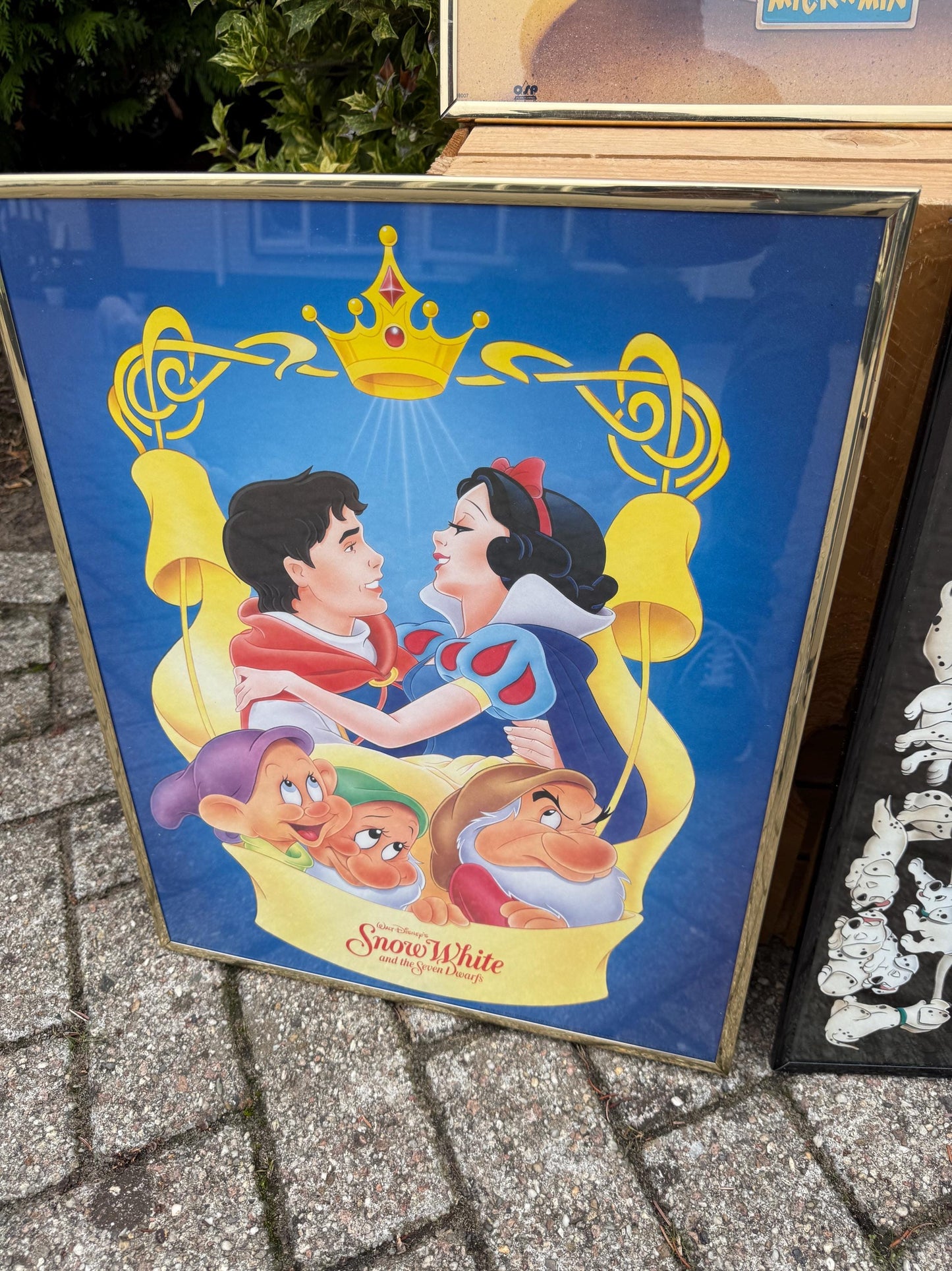 Vintage Disney Movie Poster 1990s  The Lion King, Aladdin, Pocahontas, Snow White, Goofy, 101 Dalmatians Collectible Wall Art Print