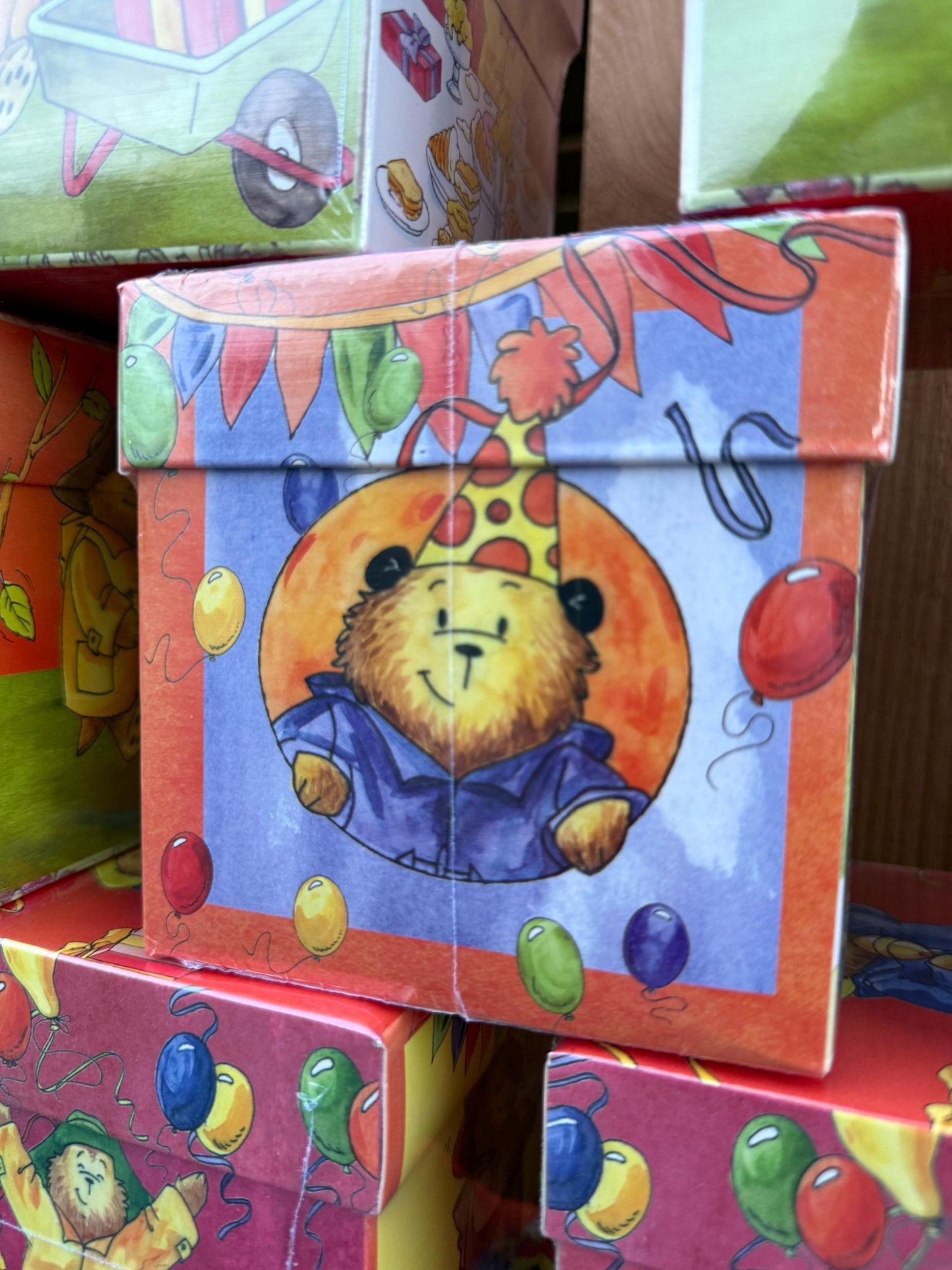 Paddington Bear Birthday Cards Box, Set Of 20 Cards With Envelopes, 5 Different Designs, 2004 Denfot Wenskaarten Collection