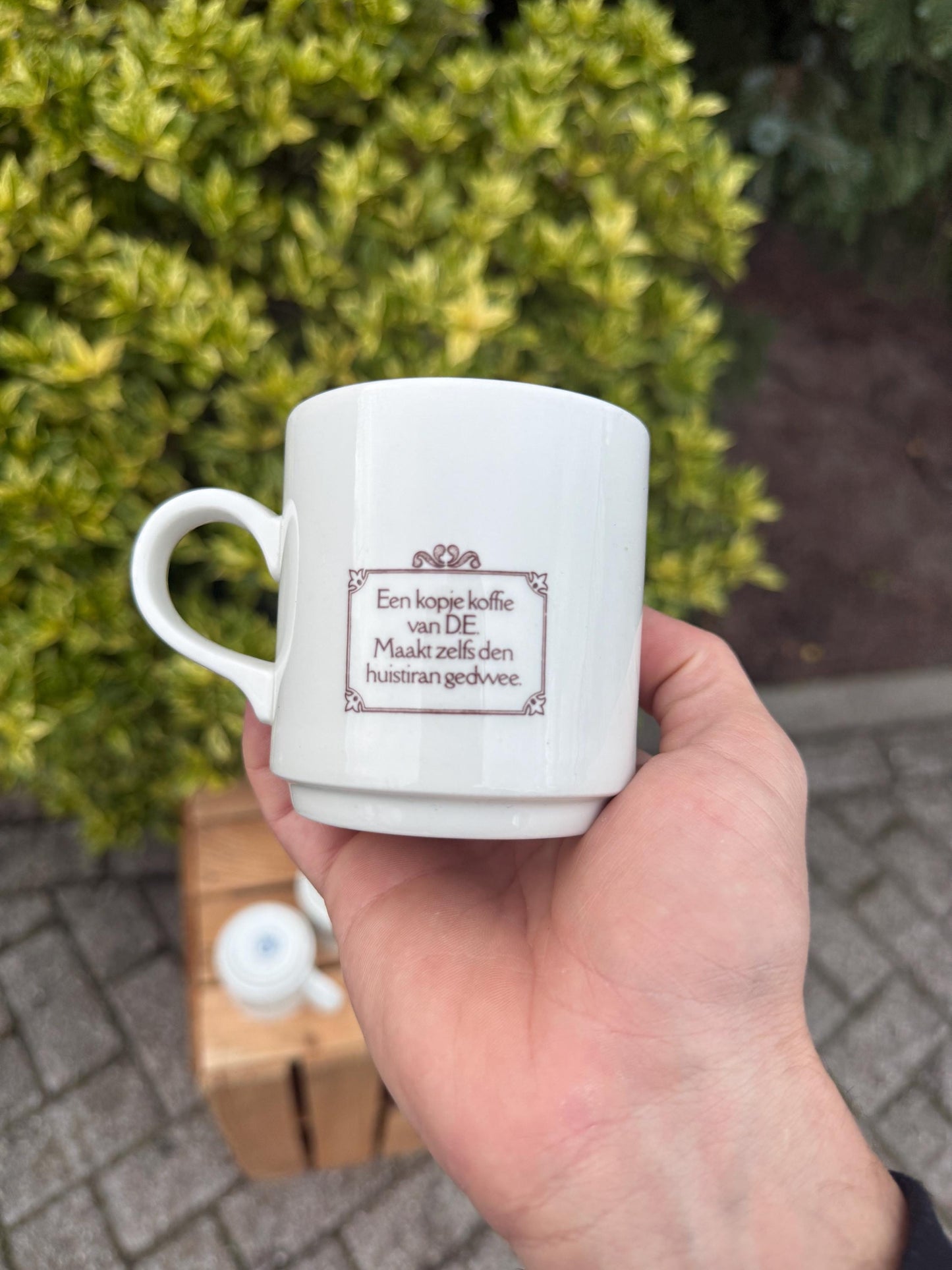 Vintage Dutch De Koffie Wordt Coffee Mugs