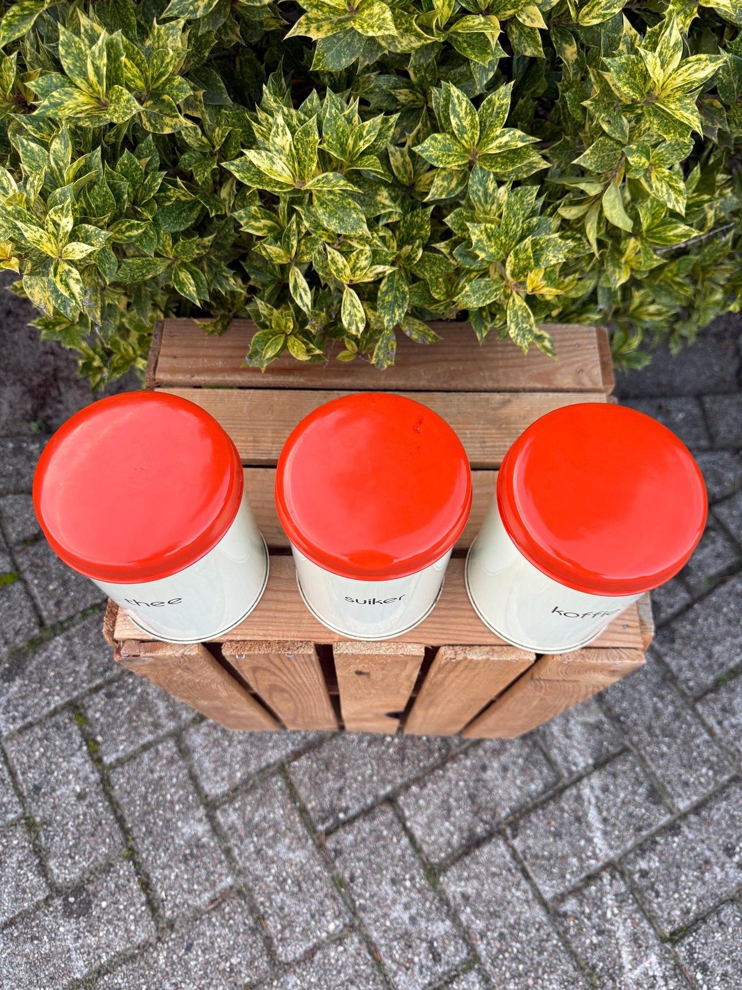 Vintage Dutch Kitchen Canister Set