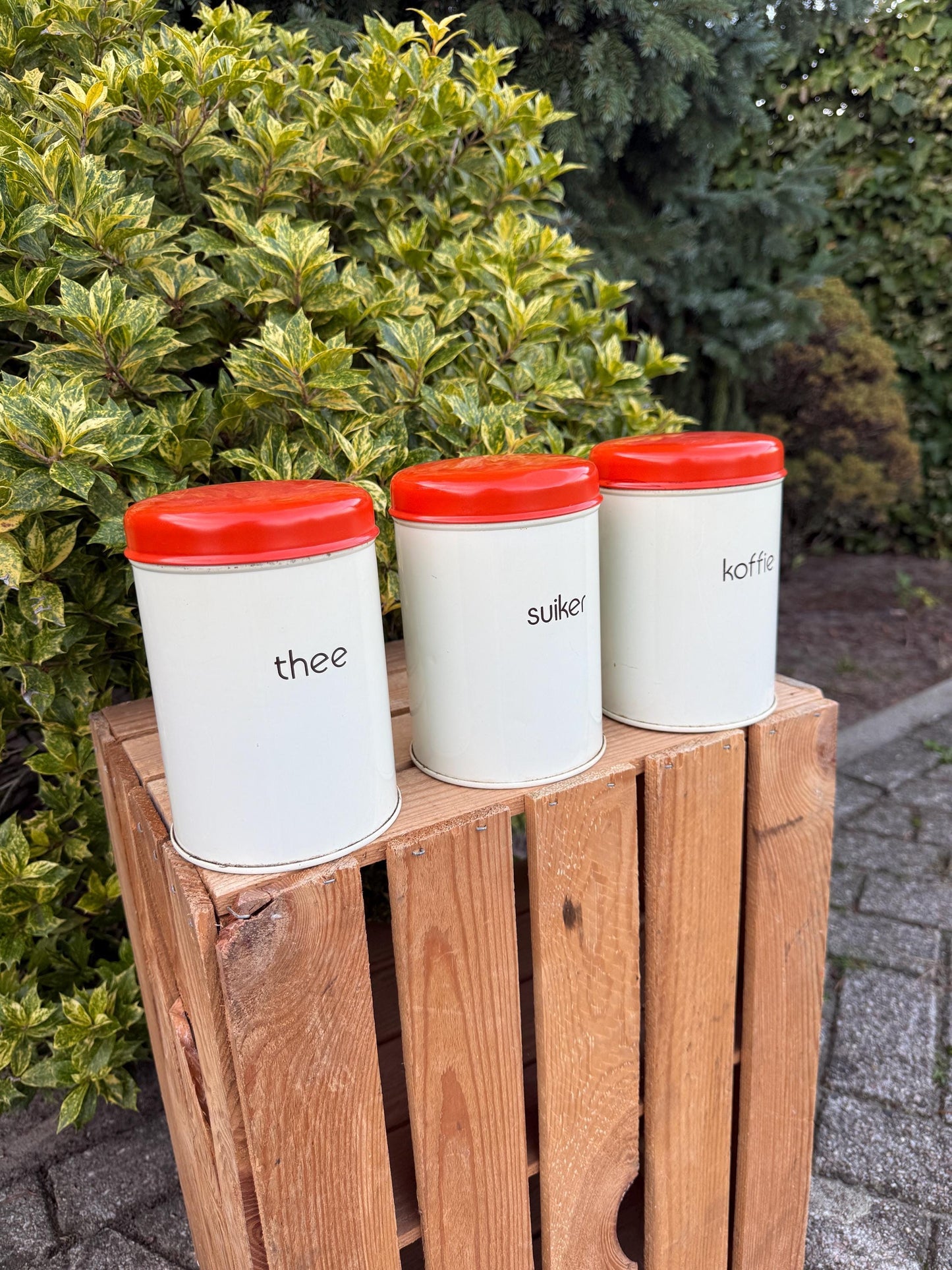 Vintage Dutch Kitchen Canister Set