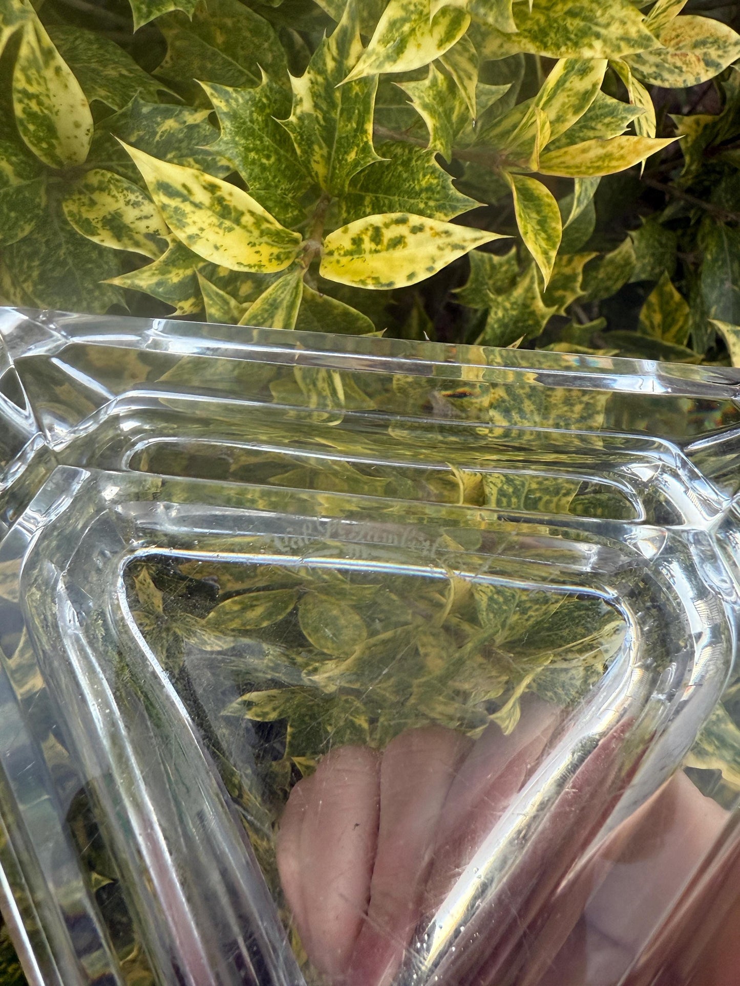 Val Saint Lambert Crystal Ashtray