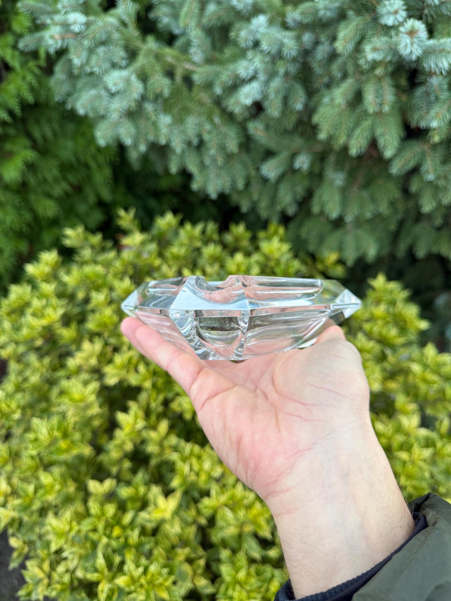 Val Saint Lambert Crystal Ashtray