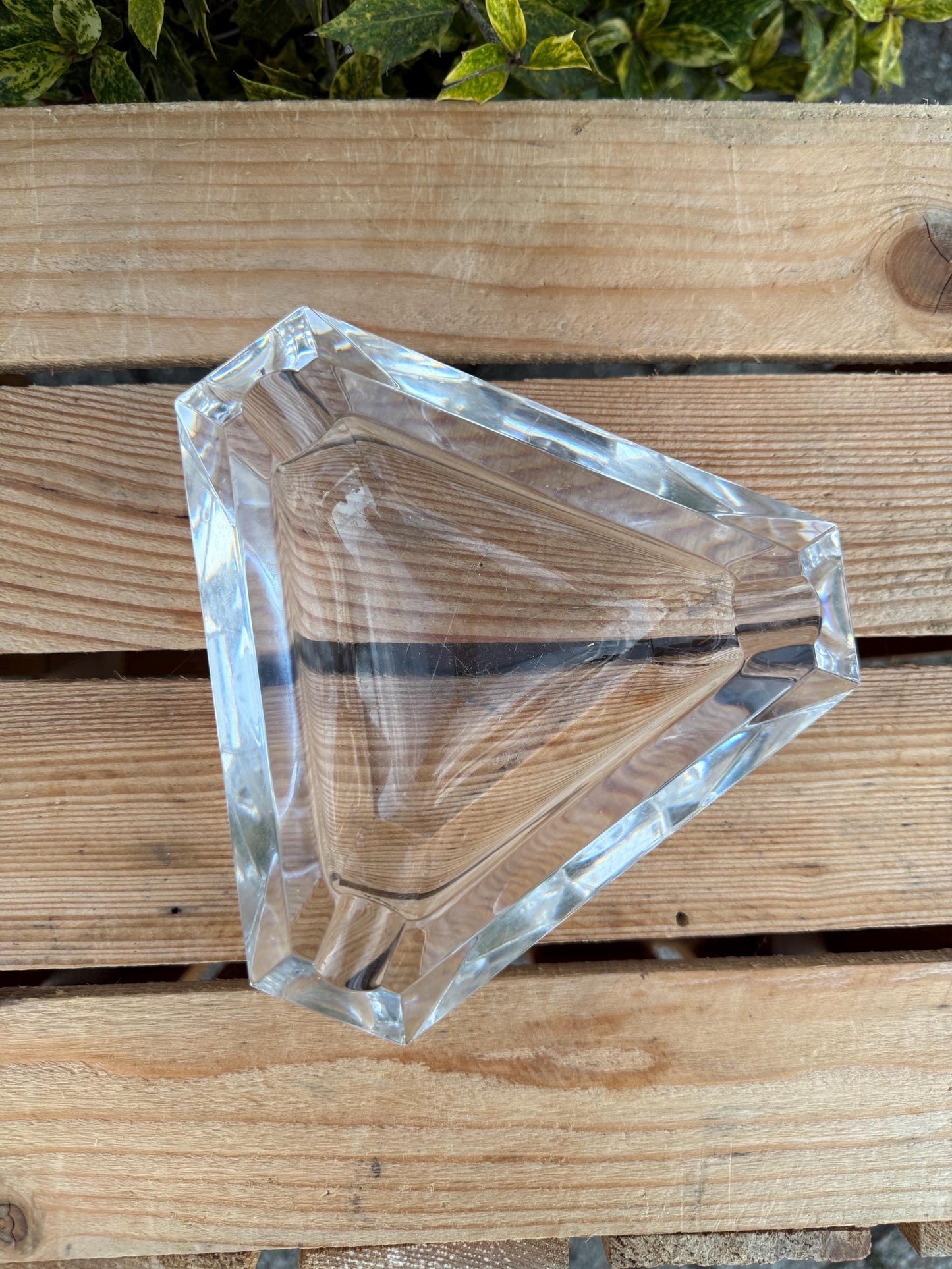 Val Saint Lambert Crystal Ashtray