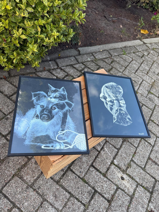 Vintage 1980s H Viellieres Animal Prints