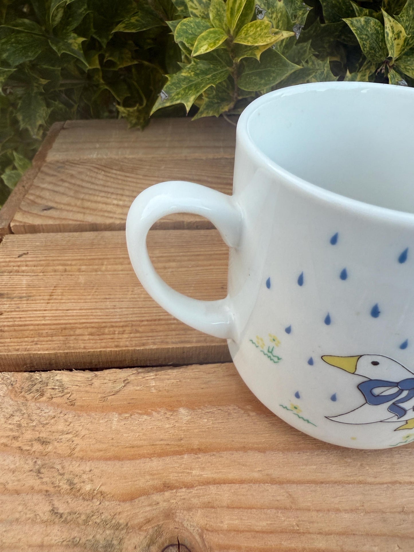 Vintage Goose Print Mug Set