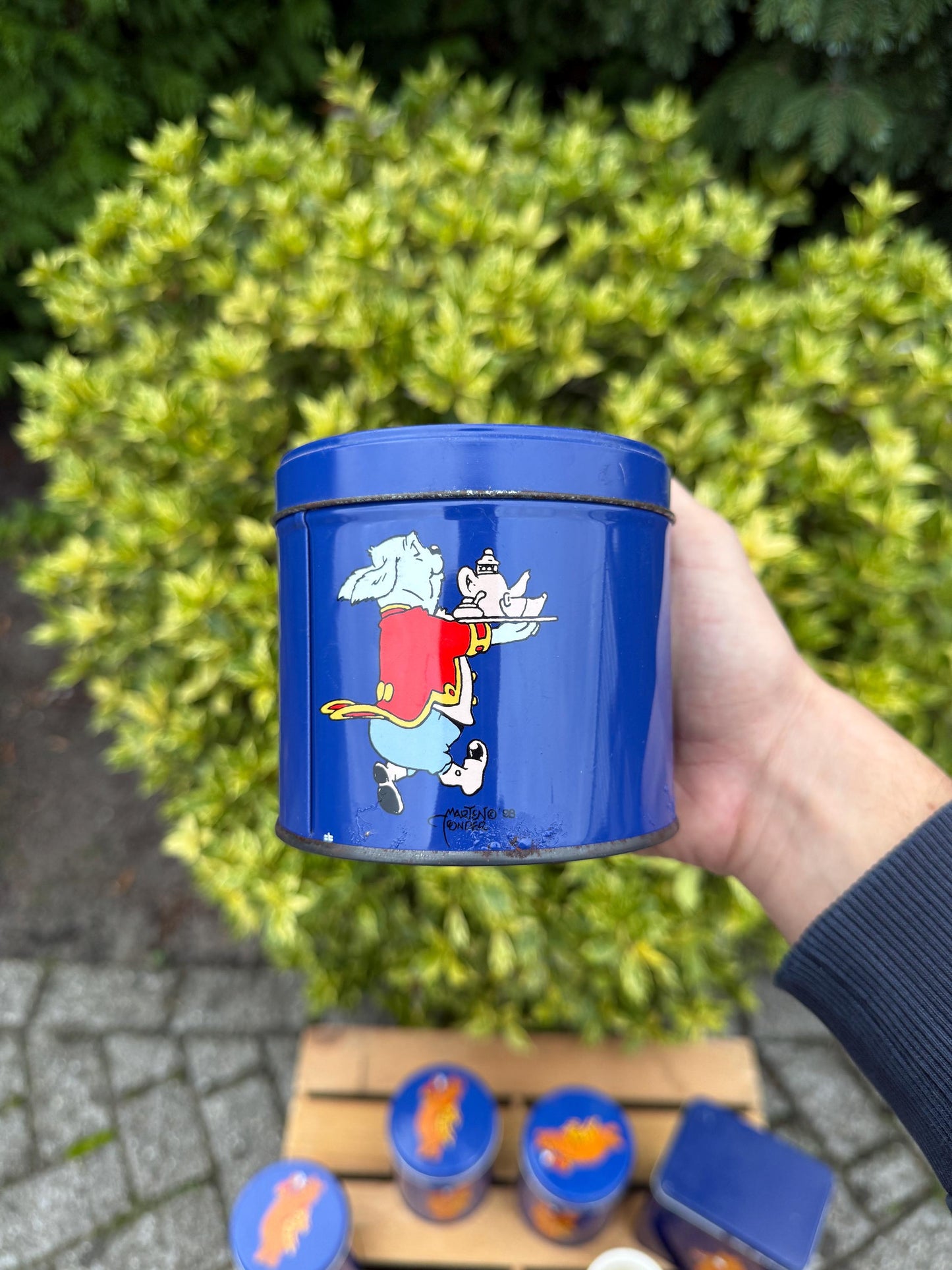 Vintage Olivier Bommel Tins And Mug