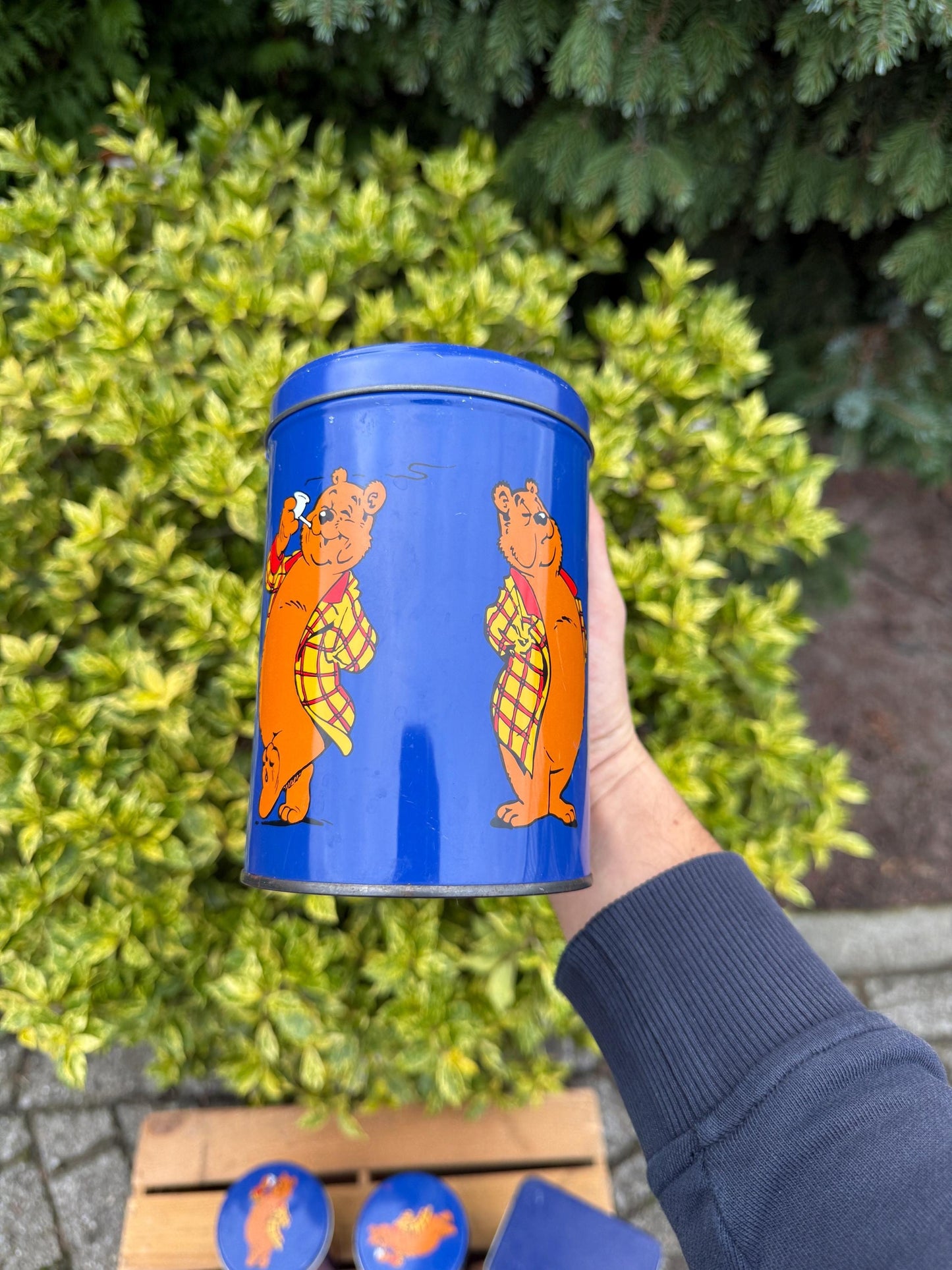 Vintage Olivier Bommel Tins And Mug