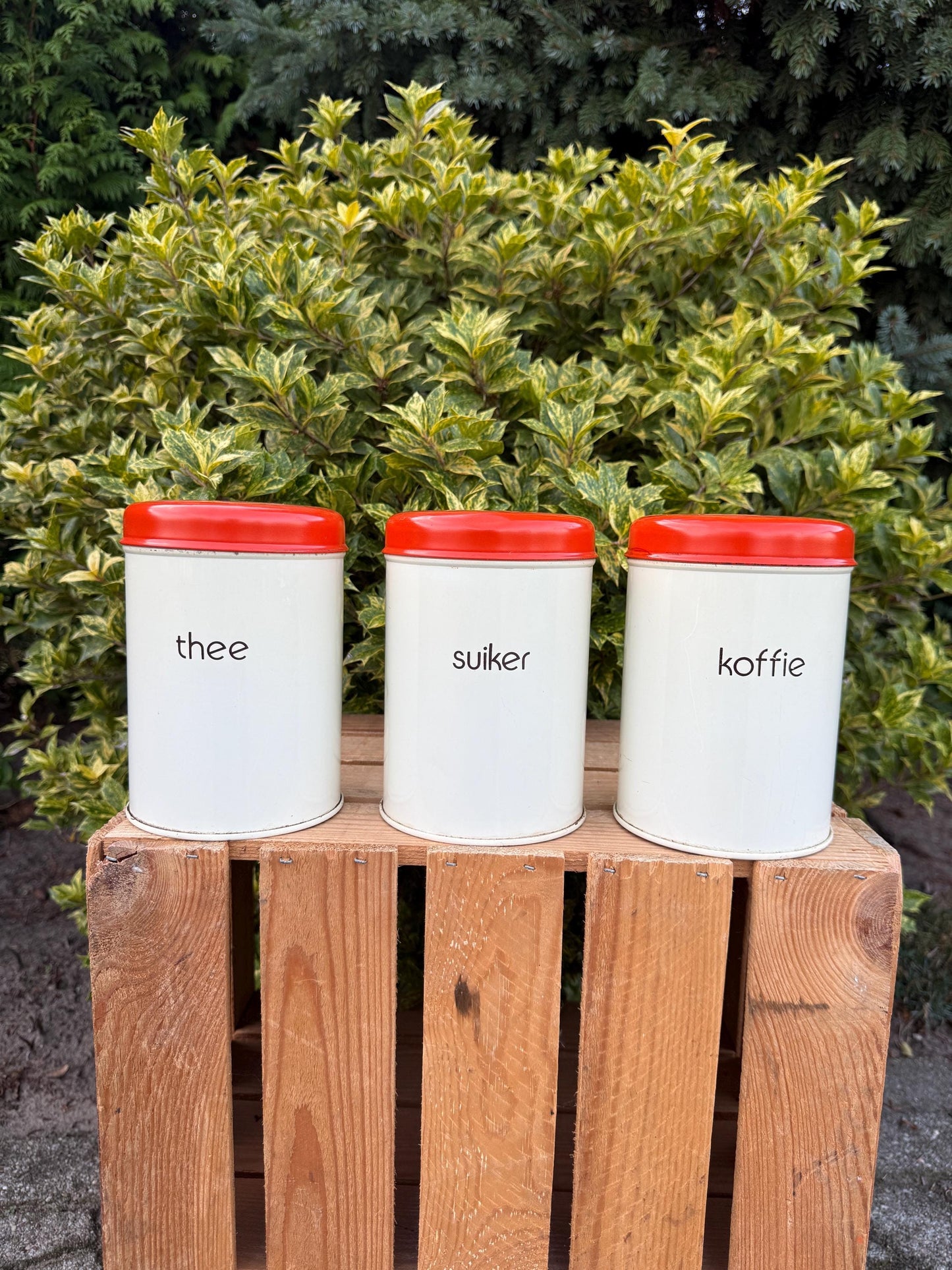 Vintage Dutch Kitchen Canister Set