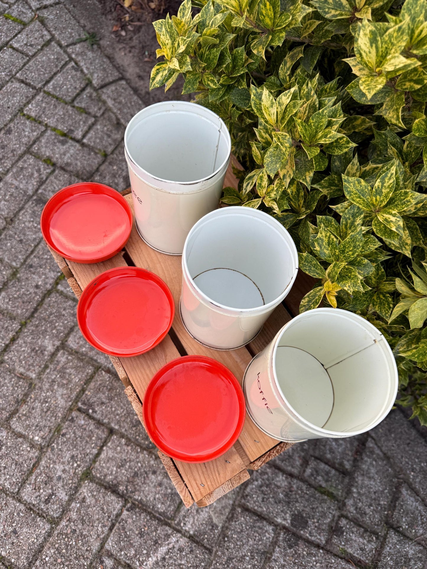 Vintage Dutch Kitchen Canister Set