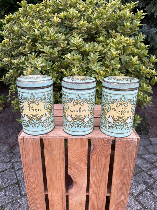 Vintage Dutch Kitchen Canister Set