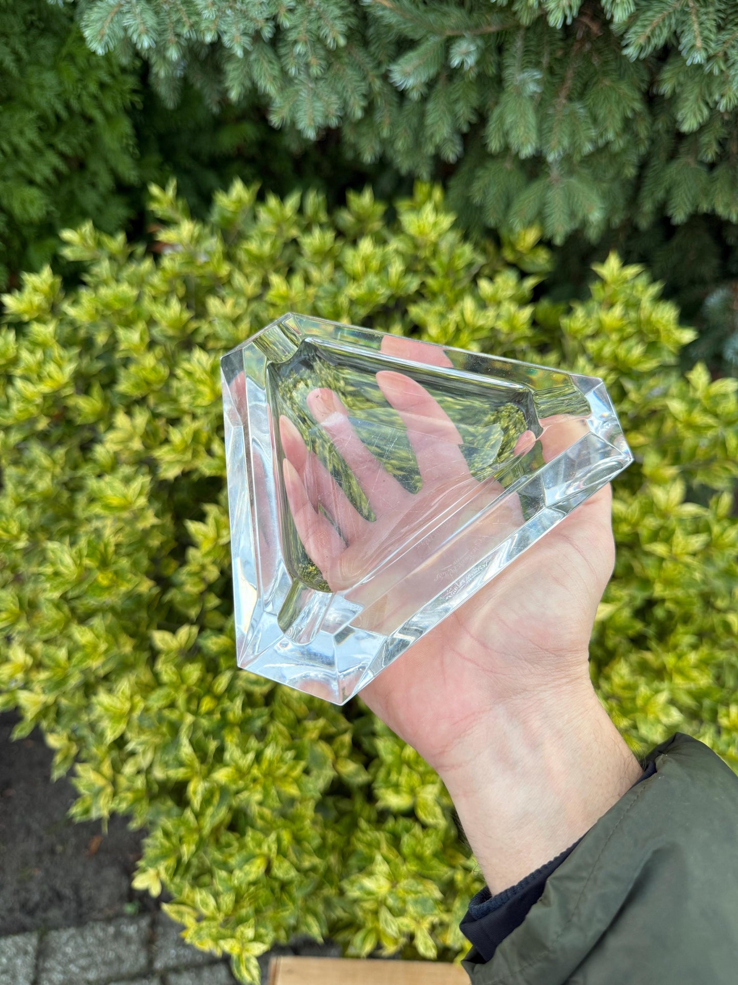 Val Saint Lambert Crystal Ashtray