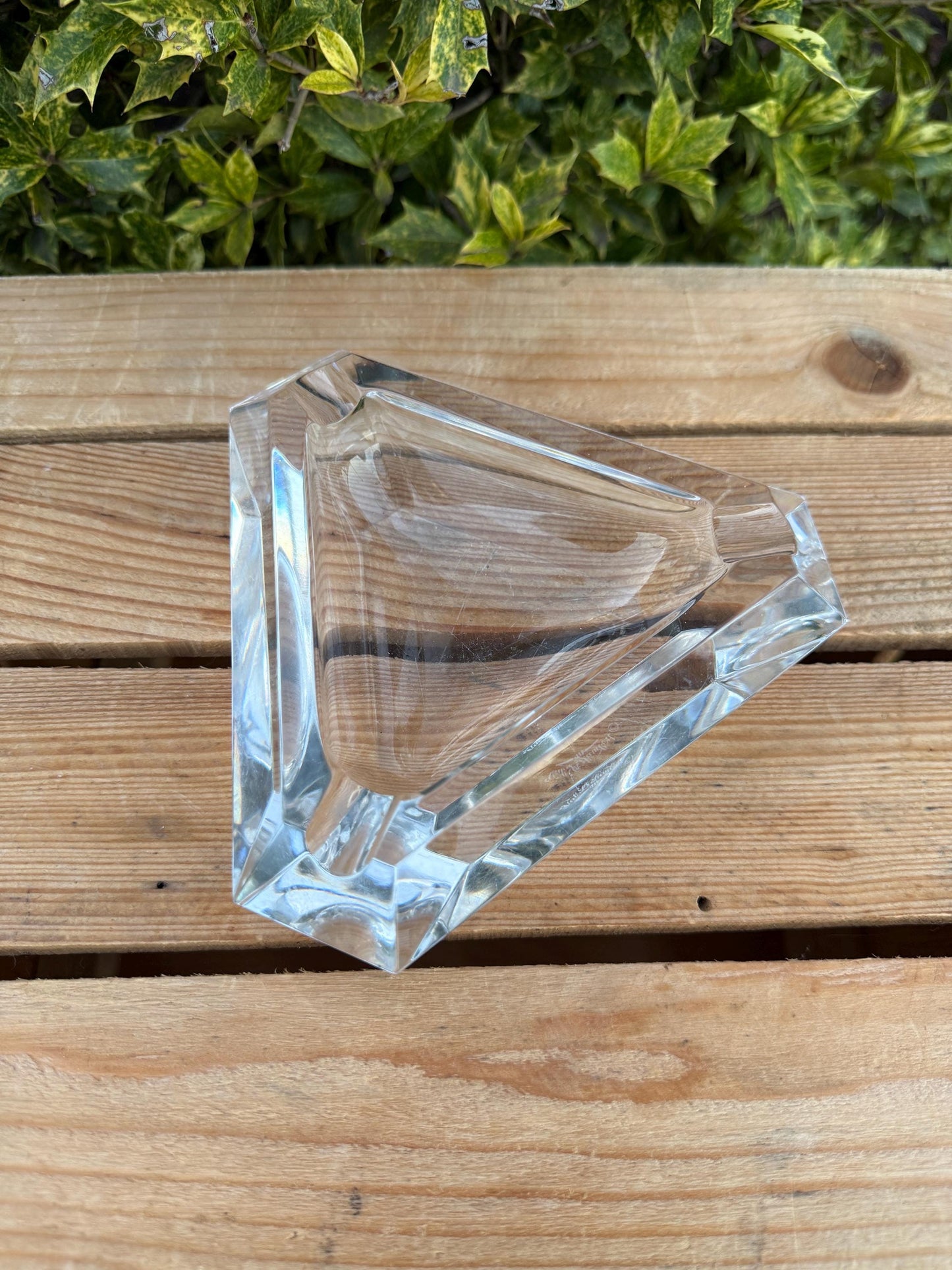Val Saint Lambert Crystal Ashtray